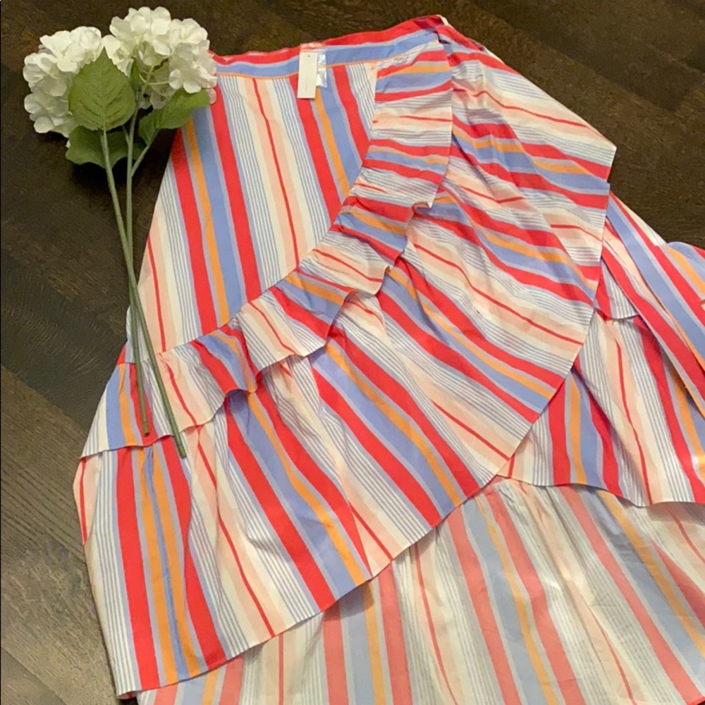 Multi colored hi low skirt